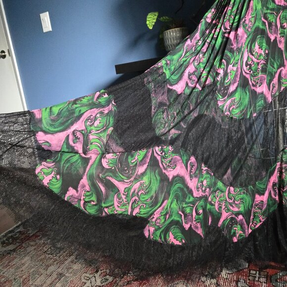 MCQ Alexander McQueen | Wave Print Skirt (Size IT 40 = US 4/6) - Picture 5 of 13